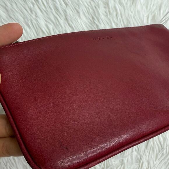 Vintage COACH y2k Red Slim Money Make up Cosmetic Case - Picture 10 of 14